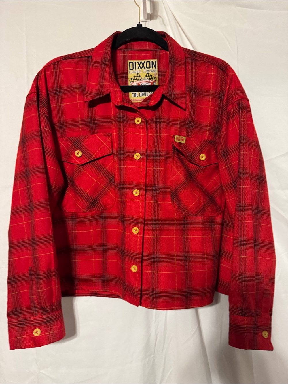 DIXXON Red Plaid Button-Front Wool-Blend Jacket